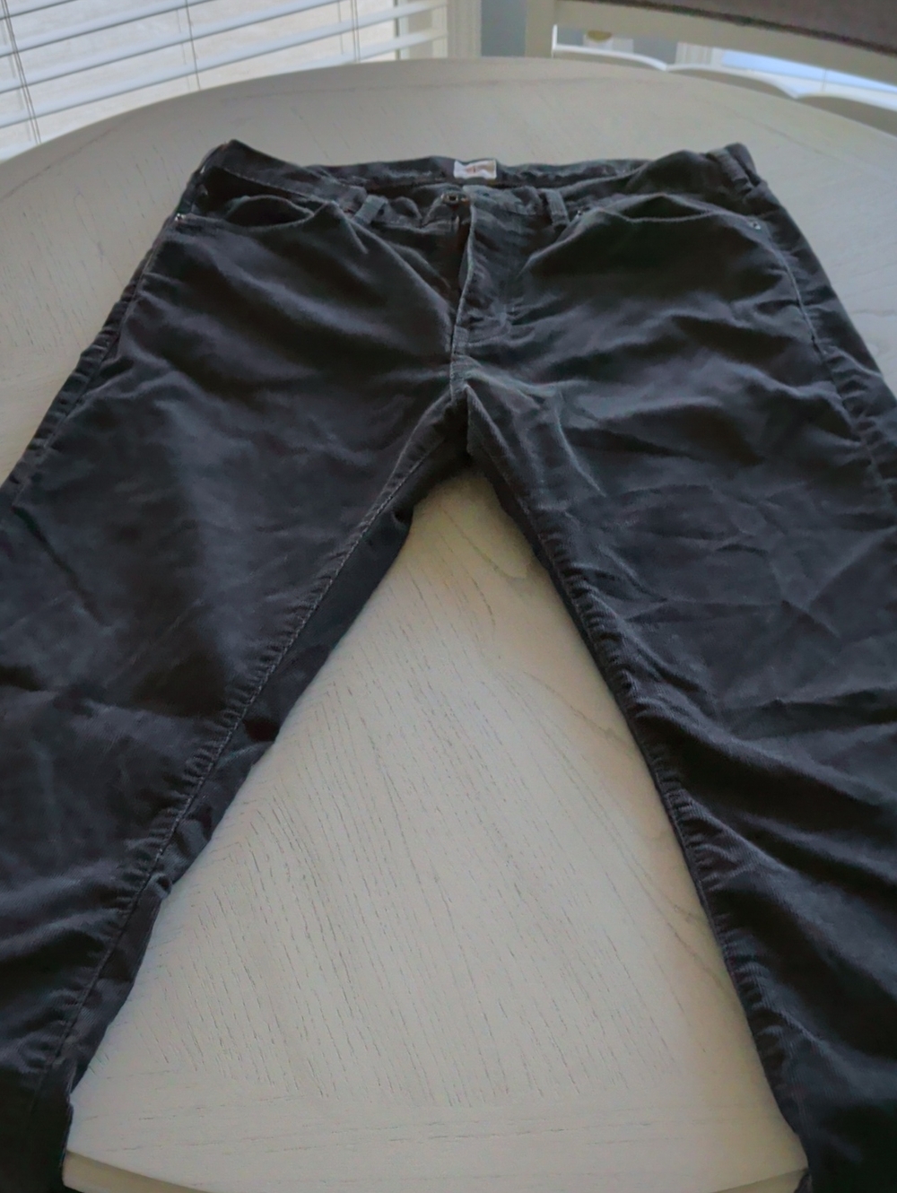 Men's Black Casual Courdroy Pants